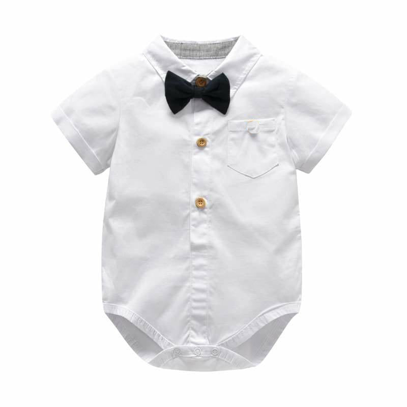 Baby Suspender Cotton Pants Suit Short Sleeve