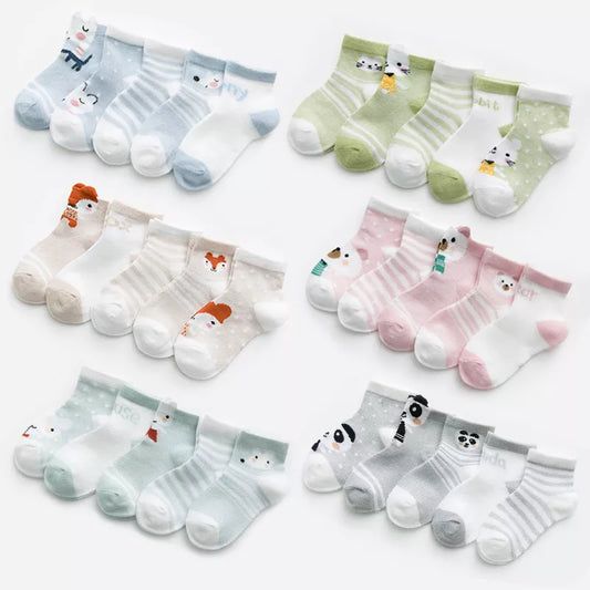 Cotton-Blend Mesh Socks (5Pack)