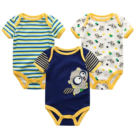 Soft 100% Cotton Newborn Onesie (3pack)