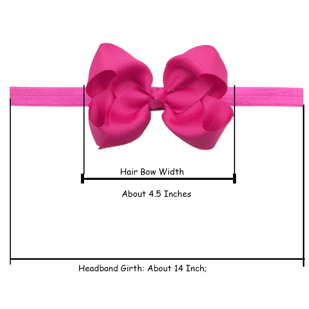 Baby Girls Hair-Bow-Headbands (30 Pcs Colors Grosgrain Ribbon)