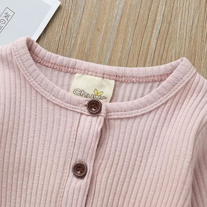 100% Cotton Long Sleeve Ribbed Onesie