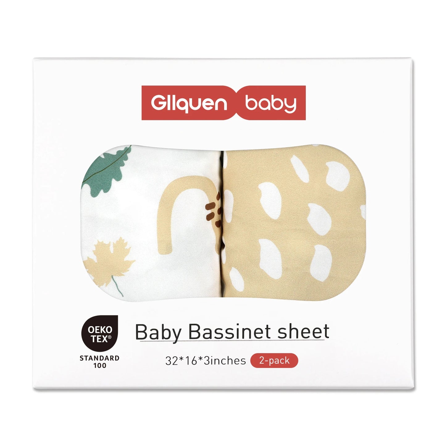 Gllquen Baby Machine Washable Bassinet Mat 2pack