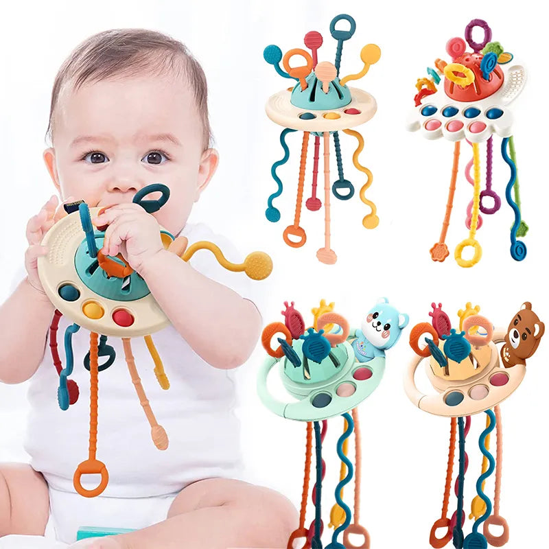 Baby Montessori Toys Pull String Sensory Toys (6-12 Months)