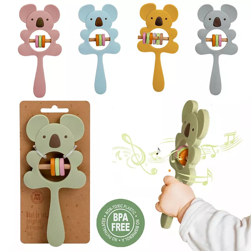 Silicone Handbells Rattles (BPA Free + Food Grade)