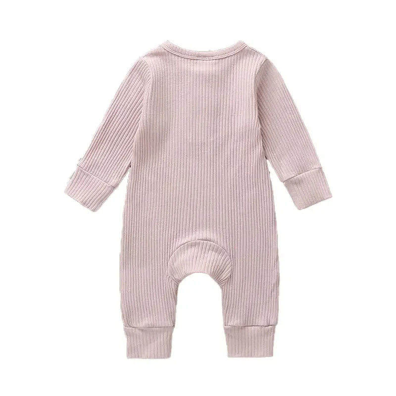 100% Cotton Long Sleeve Ribbed Onesie