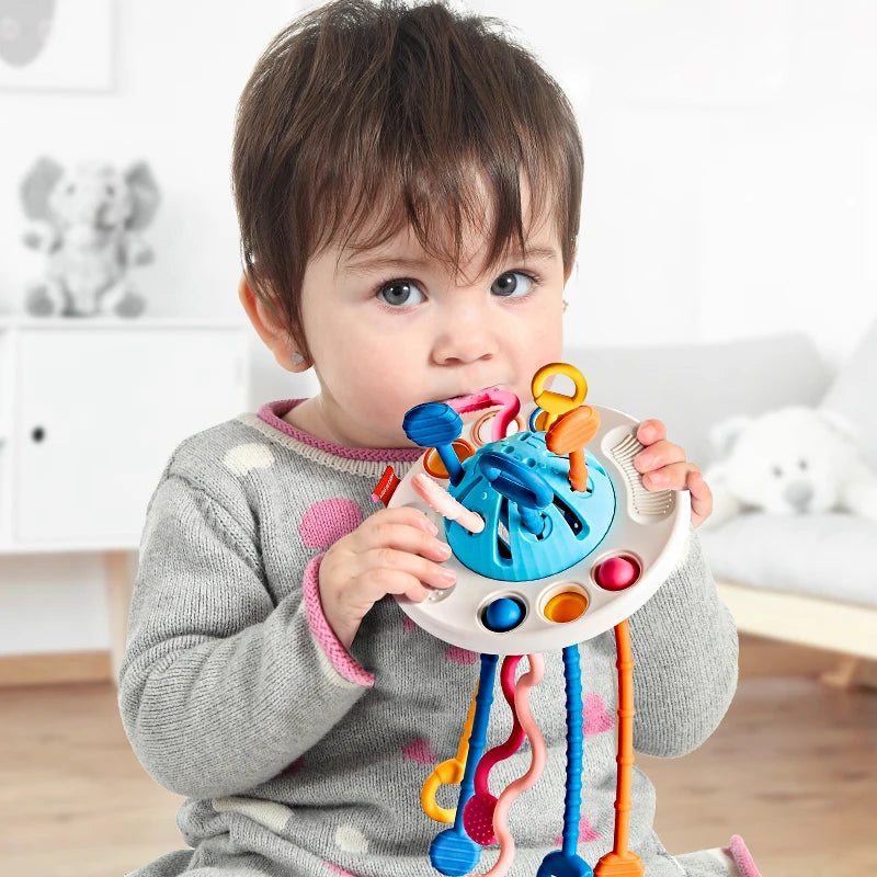 Baby Montessori Toys Pull String Sensory Toys (6-12 Months)