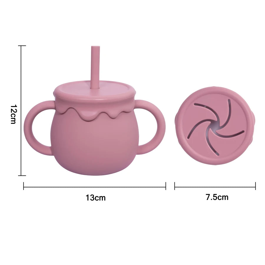 Portable 2 in 1 Baby Sippy Cups/ Food Container