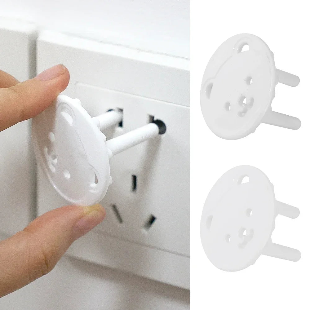 8pcs Safety Electric Socket Outlet Plug Protection for Child Cute Bear Power Socket Cover