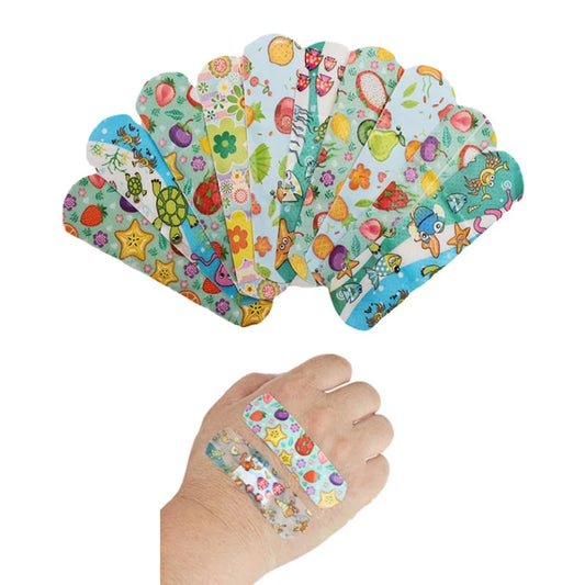 100pcs Hypoallergenic Cartoon Animal Pattern Waterproof Kids Band Aid