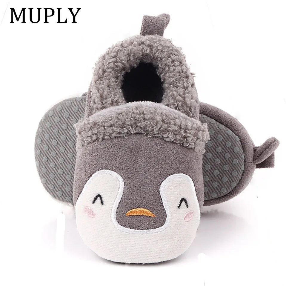 Baby Boy/Girl Knit Crib Shoes Cute Cartoon Anti-slip Prewalker Baby Slippers