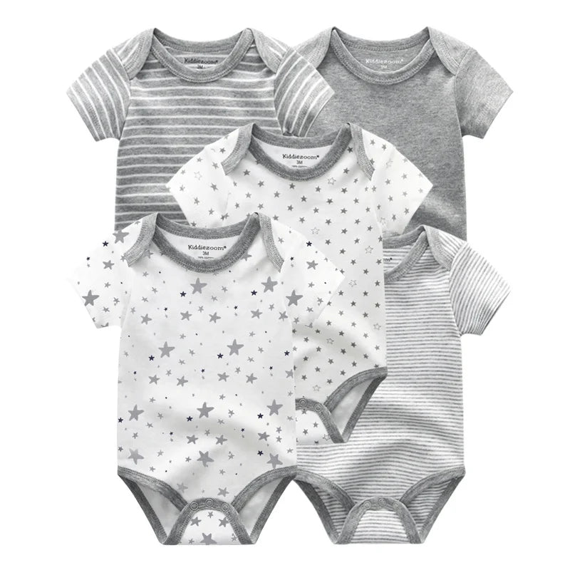 100%Cotton Baby Short Sleeve Onesies (5pcs!)