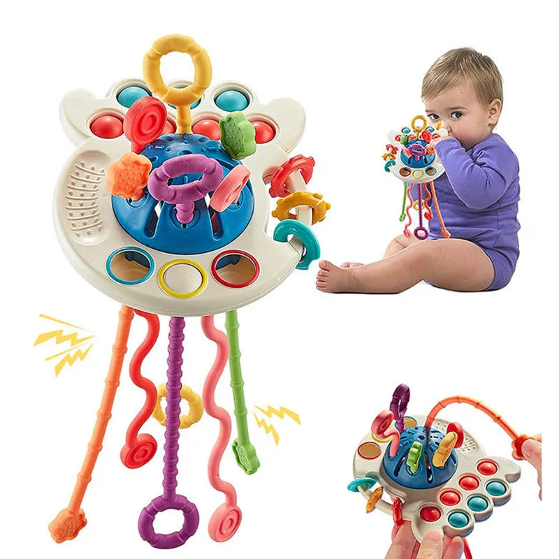 Baby Montessori Toys Pull String Sensory Toys (6-12 Months)