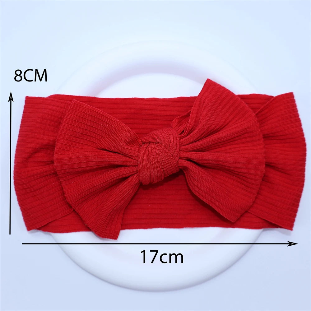 Knit-Rib-Bow Elastic Headbands