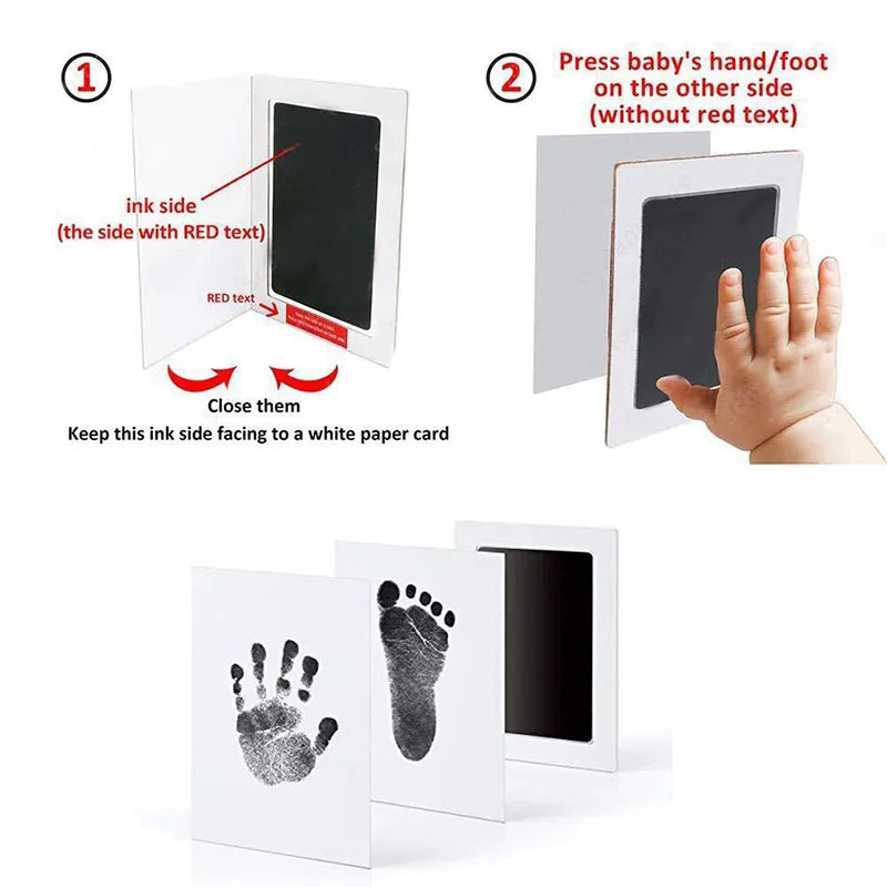 Newborn Baby DIY Hand And Footprint Kit Ink Pads Safe Baby Shower Gift