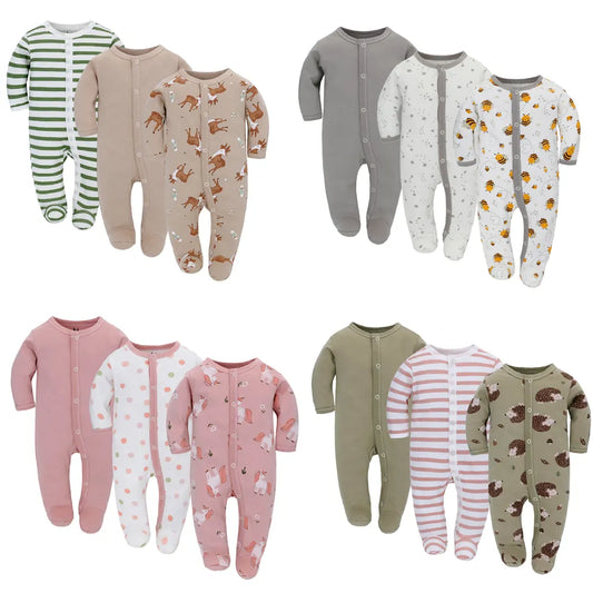 100% Cotton Footed Onesie (3 total) OR  Hats(3 total)