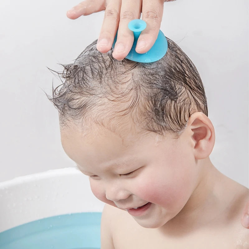 Silicone Shampoo Brush for Baby Infant Bathing