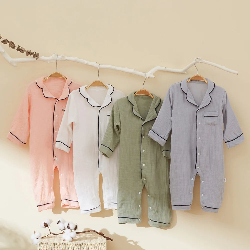 Baby Organic Cotton Muslin Pajamas