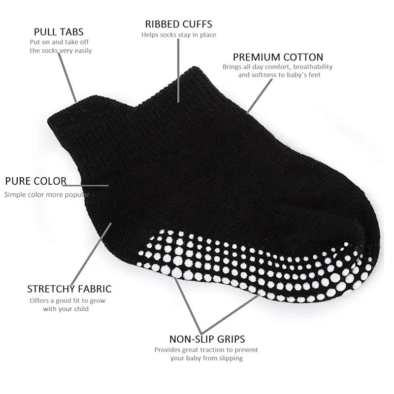 Non Slip Baby Ankle Socks (6Pack)