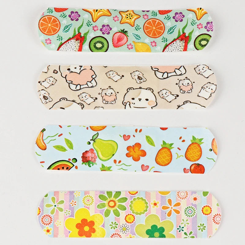 100pcs Hypoallergenic Cartoon Animal Pattern Waterproof Kids Band Aid