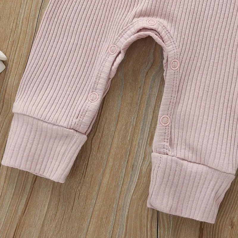 100% Cotton Long Sleeve Ribbed Onesie