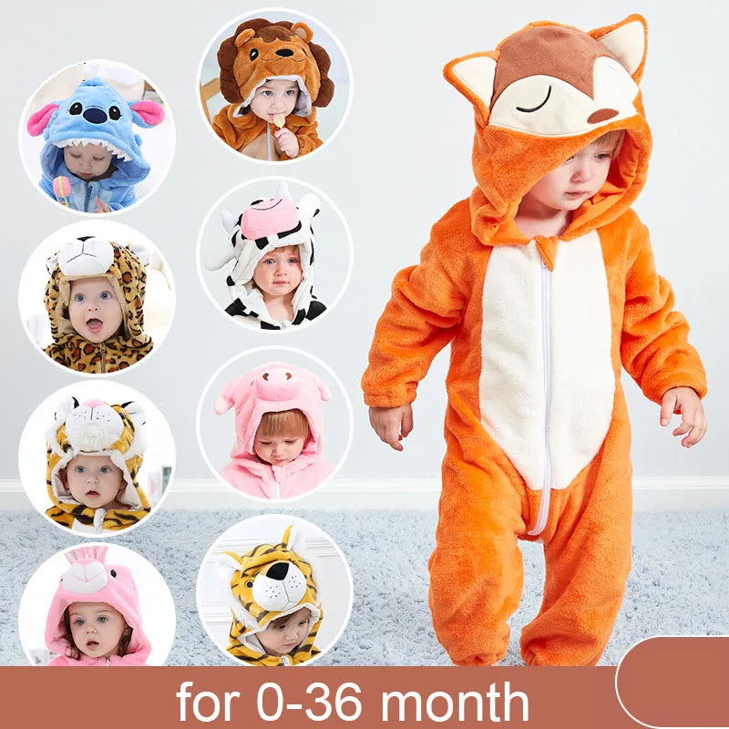 Animal Baby Pajama Onesie