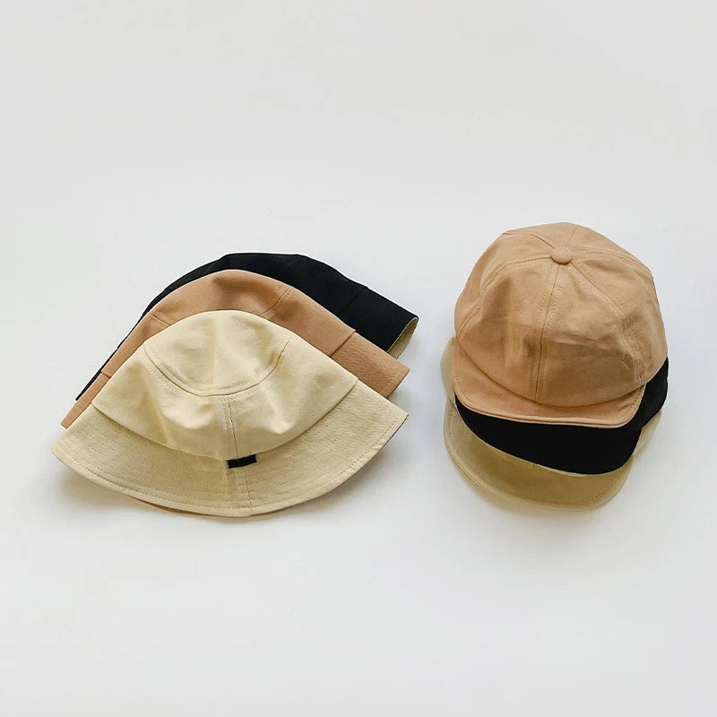 Adjustable Baseball Cap and Bucket Hats Solid Color Soft Cotton