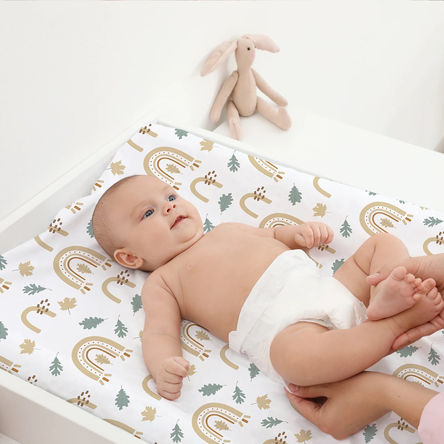 Gllquen Baby Machine Washable Bassinet Mat 2pack